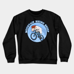 Mountain biking sheep Crewneck Sweatshirt